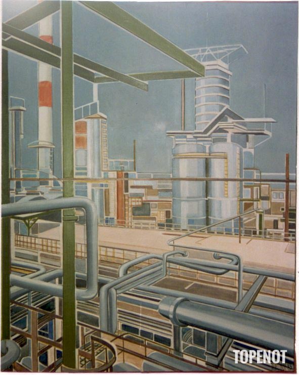 raffinerie-petrole-Huile-sur-toile-1983-100x73